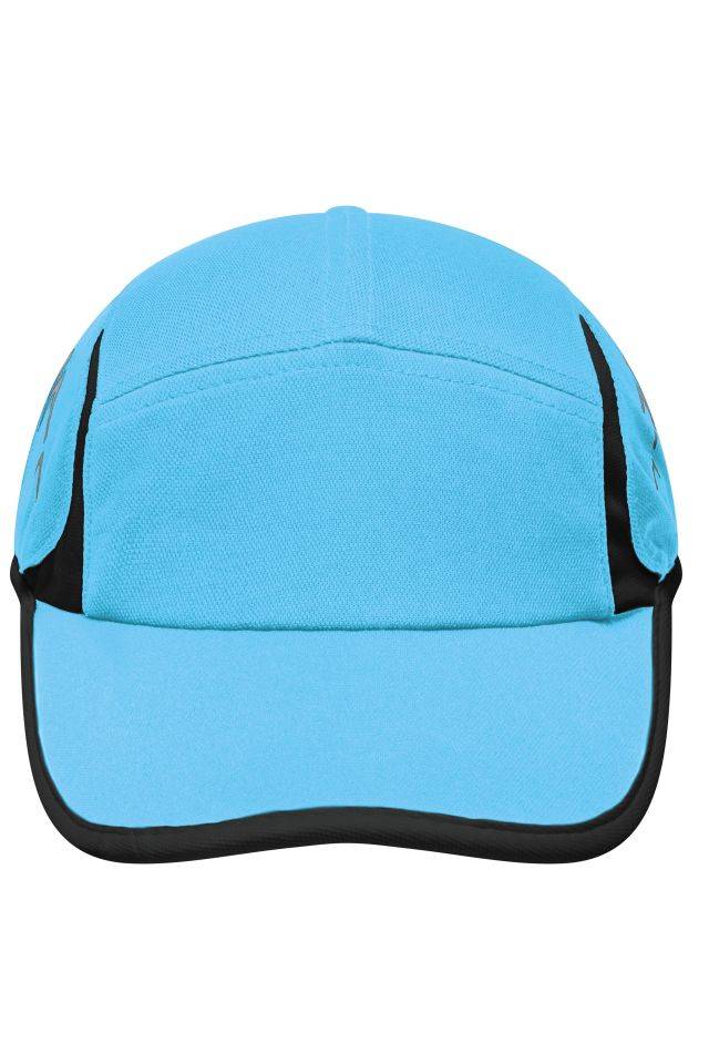 Running 4 Panel Cap Stirnanliegende 4 Panel Cap blau/schwarz, Gr. one size