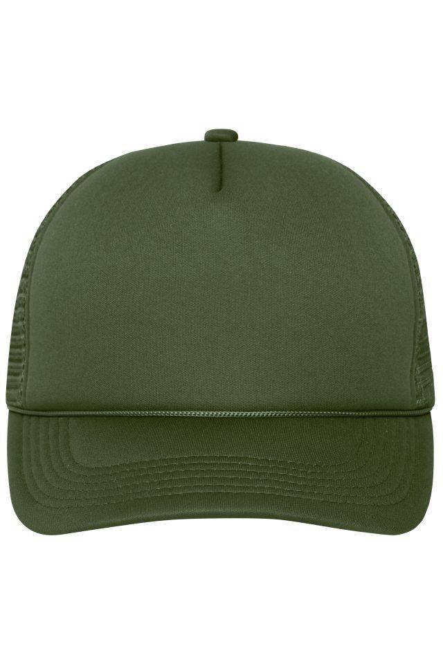 5 Panel Retro Mesh Cap 5 Panel Cap mit retrogetreuer Zierkordel über dem Schild braun/oliv, Gr. one size