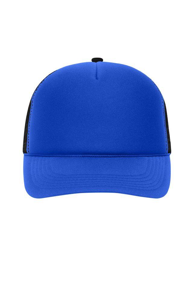 5 Panel Retro Mesh Cap 5 Panel Cap mit retrogetreuer Zierkordel über dem Schild schwarz/blau, Gr. one size