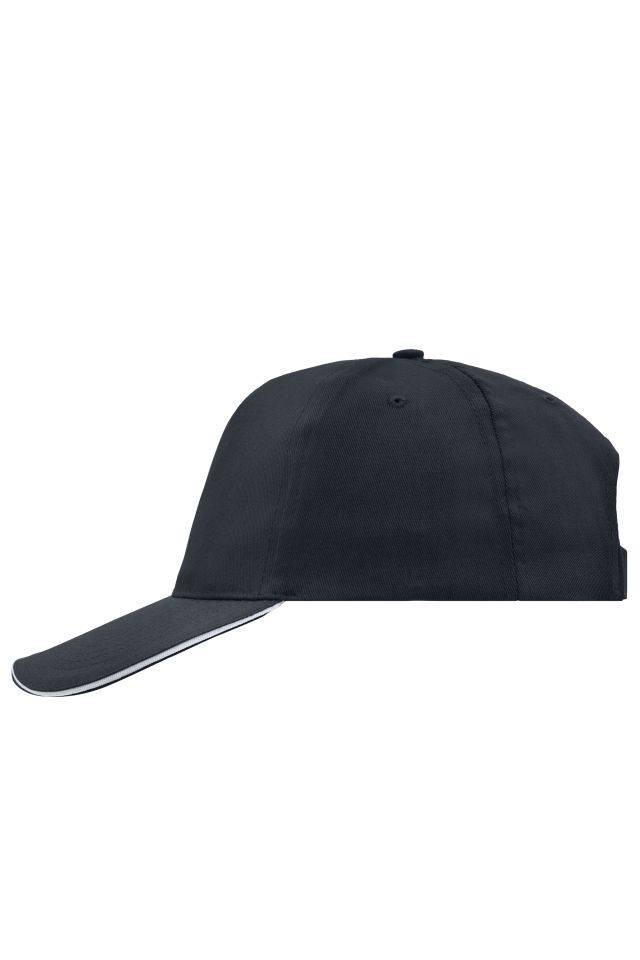 5 Panel Promo Sandwich Cap 5 Panel Promo Cap mit kontrastfarbigem Sandwich weiß/schwarz, Gr. one size