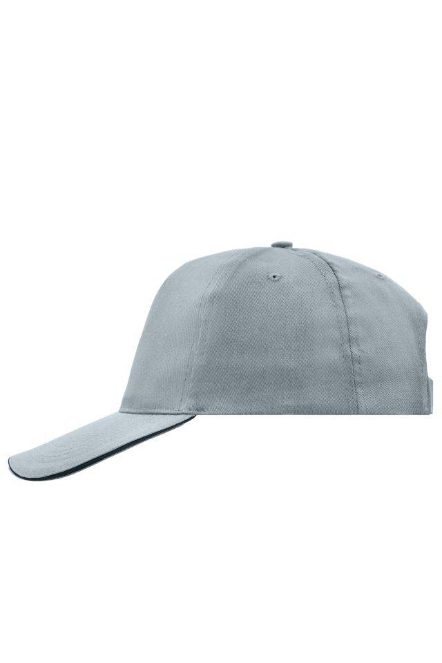 5 Panel Promo Sandwich Cap 5 Panel Promo Cap mit kontrastfarbigem Sandwich schwarz/grau, Gr. one size