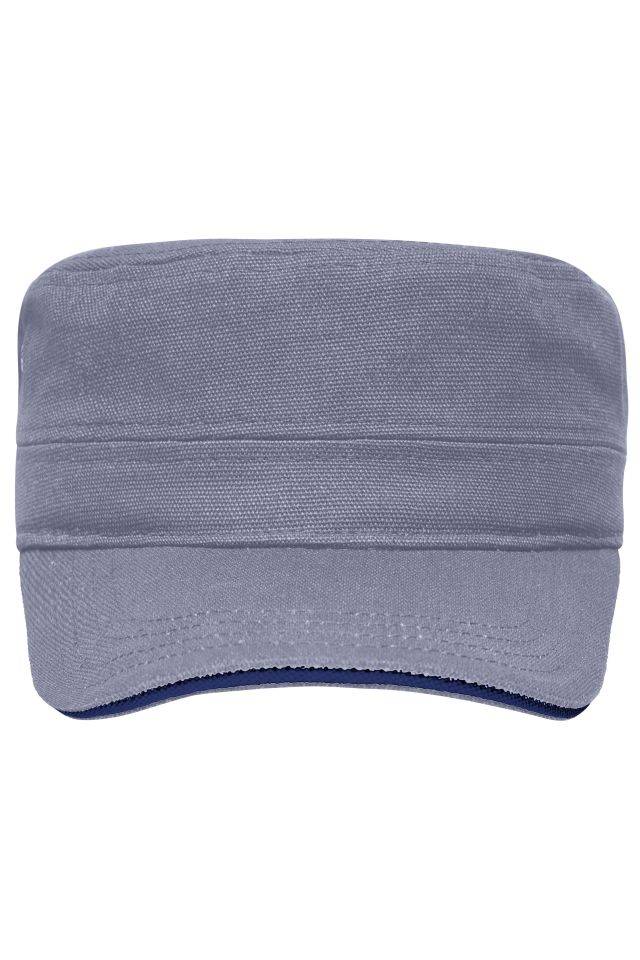 Military Sandwich Cap Sandwich Cap im Military-Stil aus robustem Baumwollcanvas schwarz/blau/grau, Gr. one size