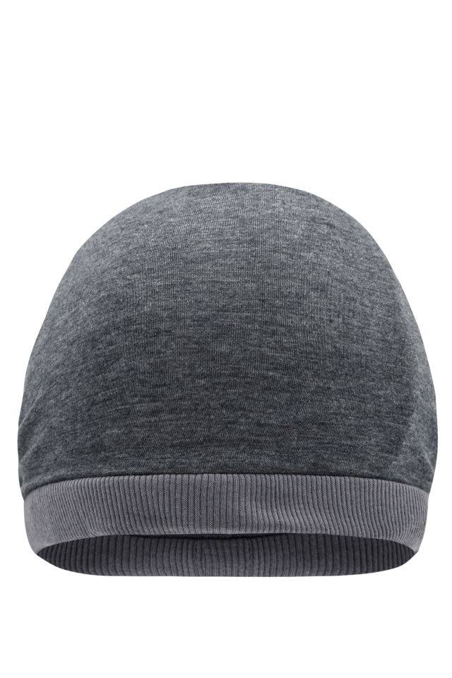 Heather Summer Beanie Legere Streetwear Mütze schwarz/grau, Gr. one size