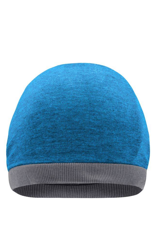 Heather Summer Beanie Legere Streetwear Mütze blau/grau, Gr. one size