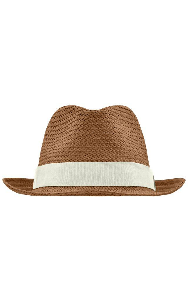 Urban Hat Hut im lässigen Summer-Look braun/weiß, Gr. S/M