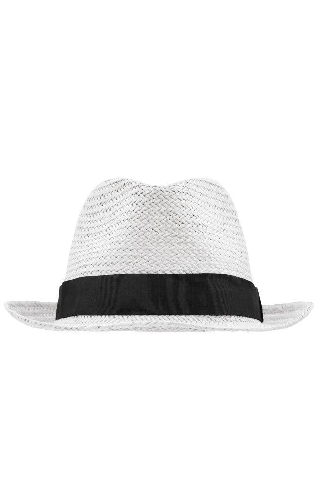 Urban Hat Hut im lässigen Summer-Look weiß/schwarz, Gr. L/XL