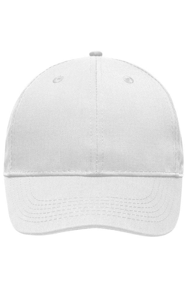 6 Panel Workwear Cap - STRONG - Hochwertige 6 Panel Cap weiß, Gr. one size