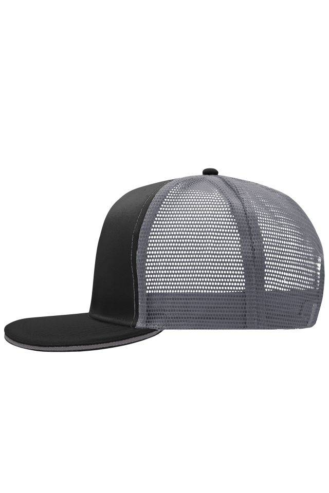 Pro Cap Mesh 6 Panel Stylische Mesh Cap mit Sandwich schwarz/grau, Gr. one size