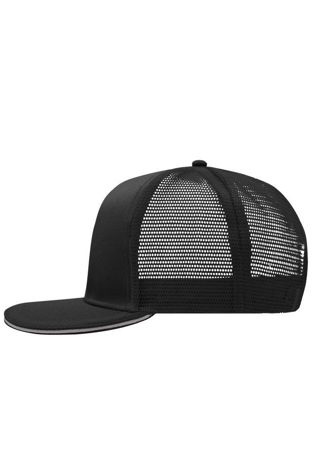 Pro Cap Mesh 6 Panel Stylische Mesh Cap mit Sandwich schwarz/grau, Gr. one size