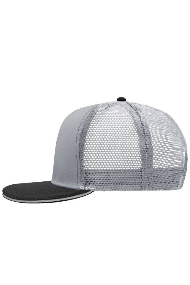Pro Cap Mesh 6 Panel Stylische Mesh Cap mit Sandwich schwarz/grau, Gr. one size
