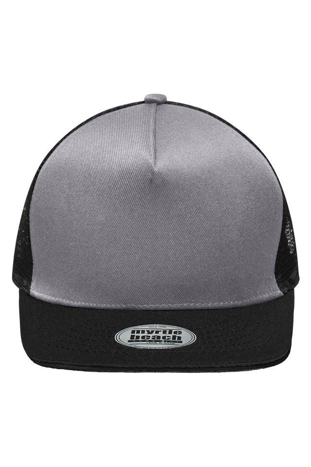 Pro Cap Mesh 5 Panel Stylische Mesh Cap mit Sandwich schwarz/grau, Gr. one size
