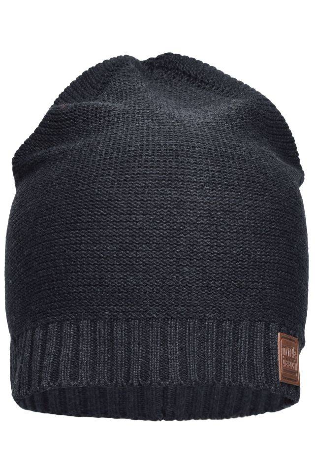 Cotton Hat Moderne Baumwoll-Strickmütze grau, Gr. one size