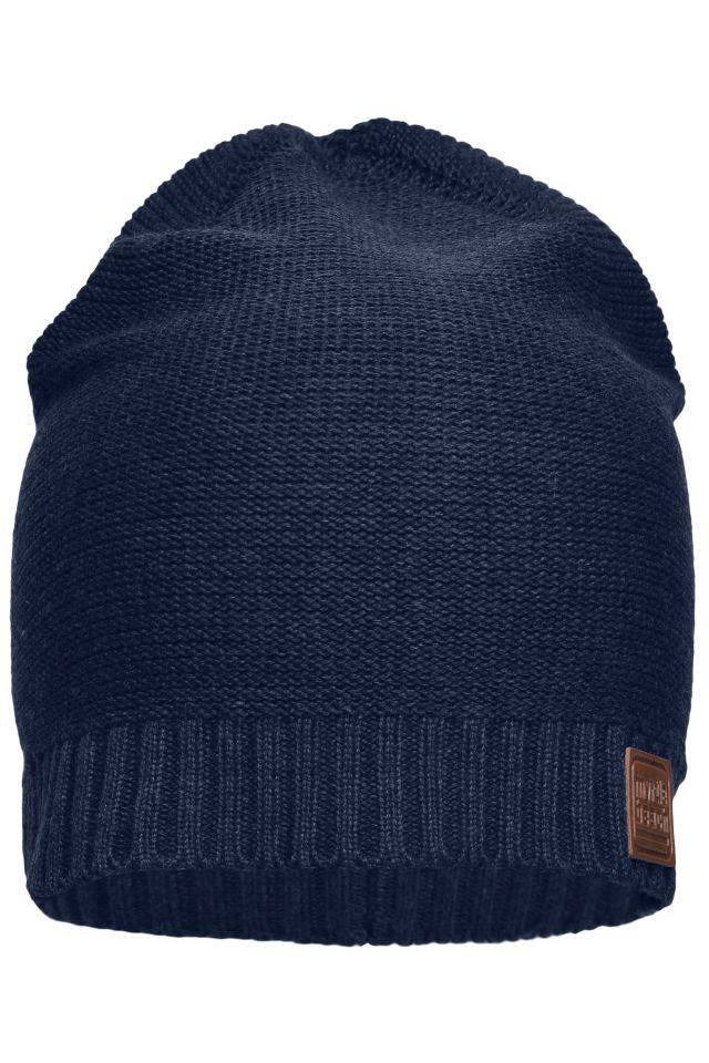 Cotton Hat Moderne Baumwoll-Strickmütze blau, Gr. one size