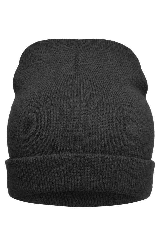 Knitted Promotion Beanie Sehr leichte Promotion Strickmütze mit Umschlag grau, Gr. one size