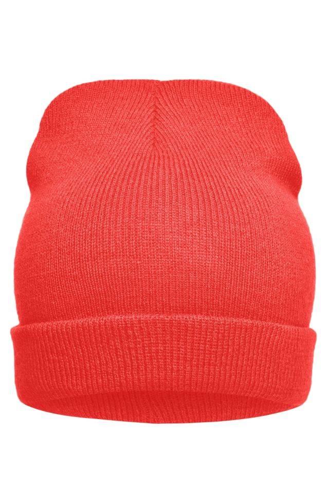 Knitted Promotion Beanie Sehr leichte Promotion Strickmütze mit Umschlag rot, Gr. one size
