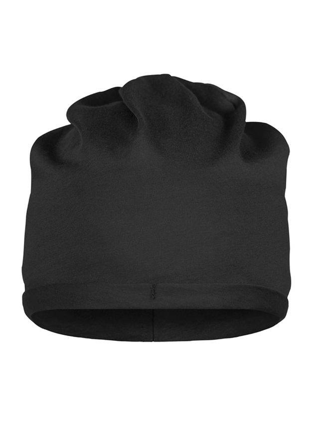 Bio Cotton Beanie Modische Mütze im legeren Stil schwarz, Gr. one size