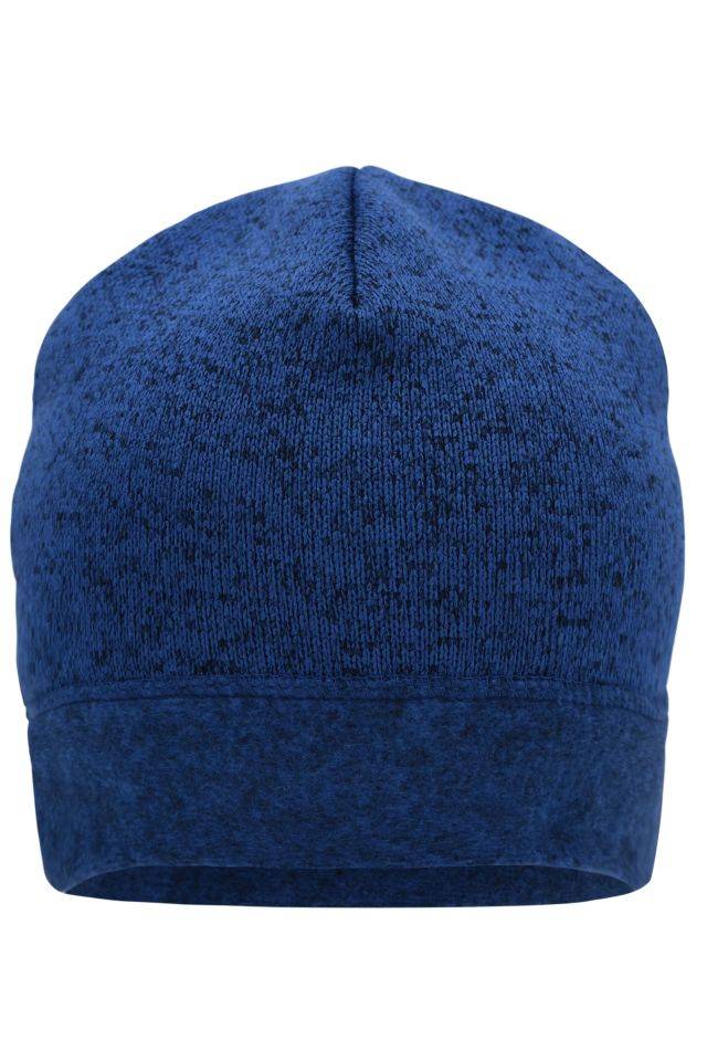 Knitted Fleece Workwear Beanie - STRONG - Strickmütze in Melangeoptik blau, Gr. one size