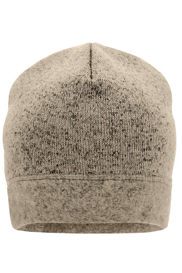 Knitted Fleece Workwear Beanie - STRONG - Strickmütze in Melangeoptik grau/schwarz, Gr. one size