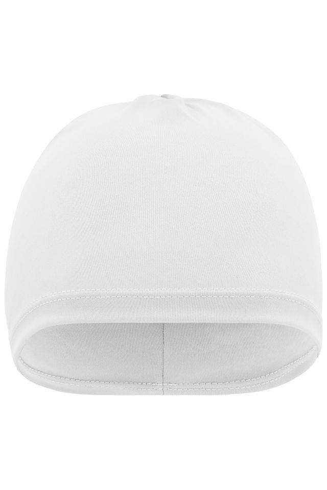 Running Beanie Sportliche Laufmütze weiß, Gr. one size