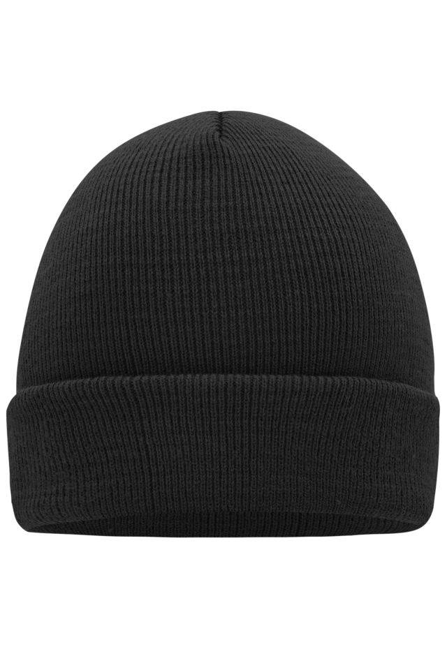 Knitted Cap Klassische Strickmütze in vielen Farben schwarz, Gr. one size