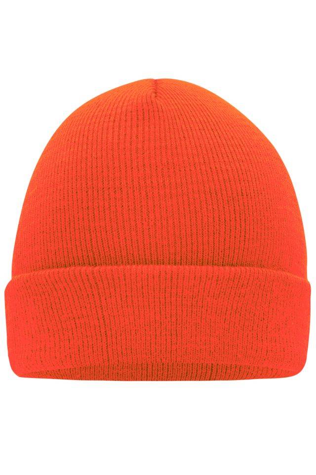 Knitted Cap Klassische Strickmütze in vielen Farben orange/neon, Gr. one size