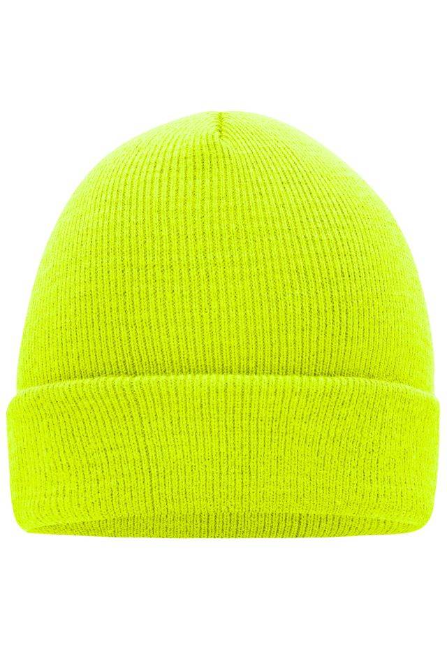 Knitted Cap Klassische Strickmütze in vielen Farben gelb/neon, Gr. one size