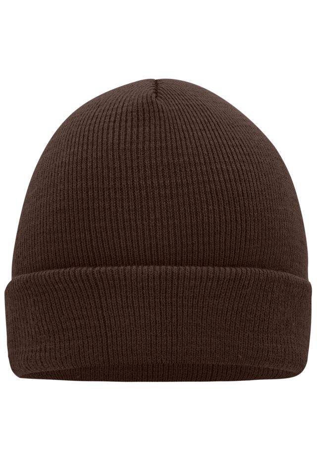 Knitted Cap Klassische Strickmütze in vielen Farben braun, Gr. one size