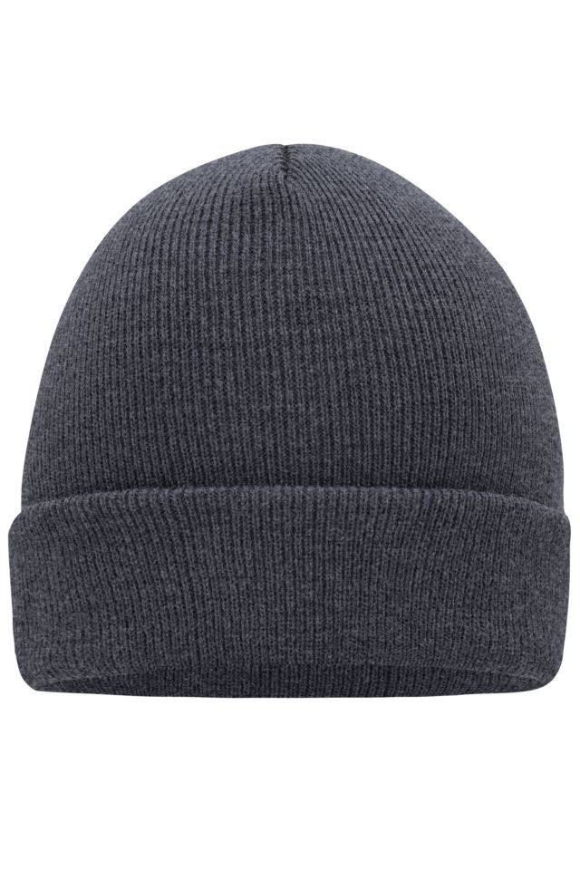 Knitted Cap Klassische Strickmütze in vielen Farben grau, Gr. one size