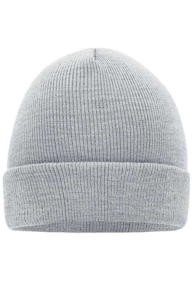 Knitted Cap Klassische Strickmütze in vielen Farben grau, Gr. one size