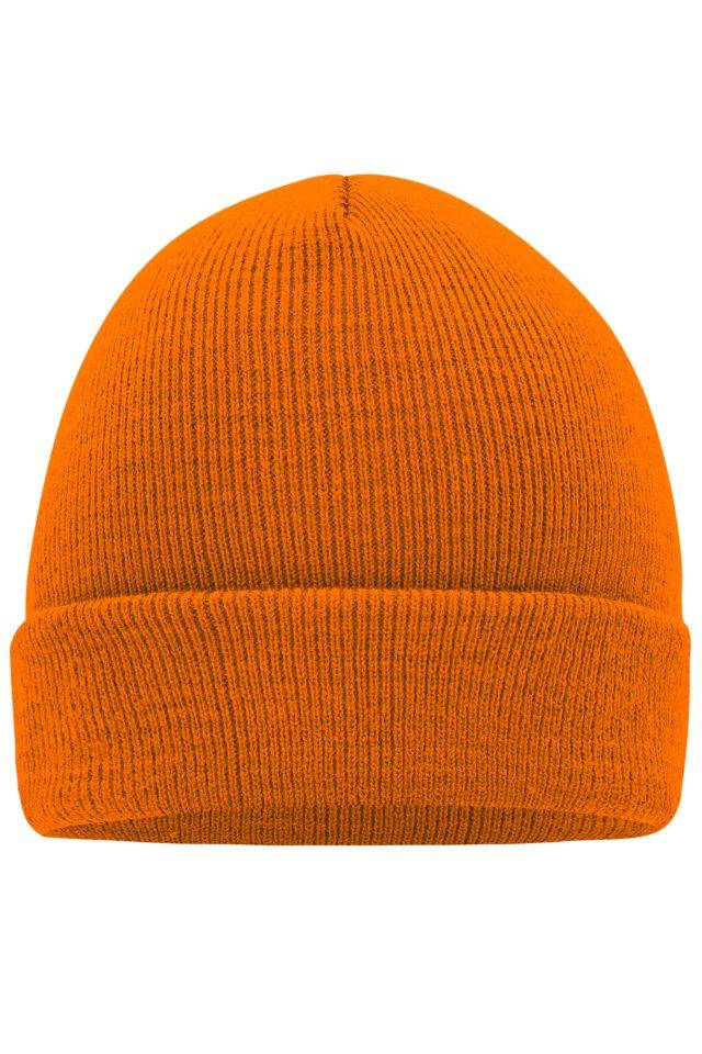 Knitted Cap Klassische Strickmütze in vielen Farben orange, Gr. one size