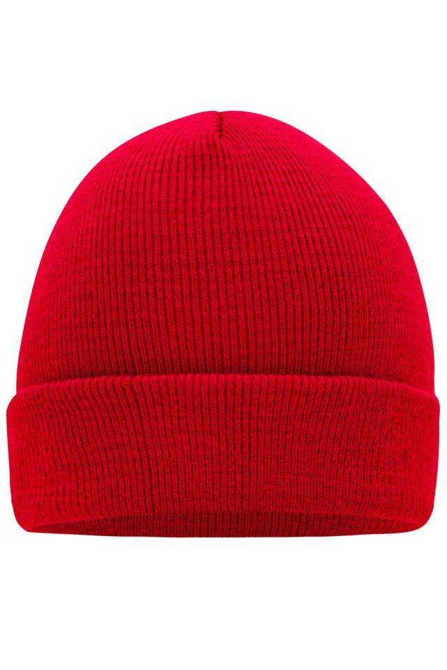 Knitted Cap Klassische Strickmütze in vielen Farben rot, Gr. one size