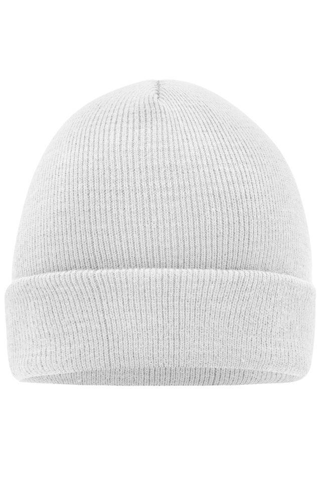 Knitted Cap Klassische Strickmütze in vielen Farben weiß, Gr. one size