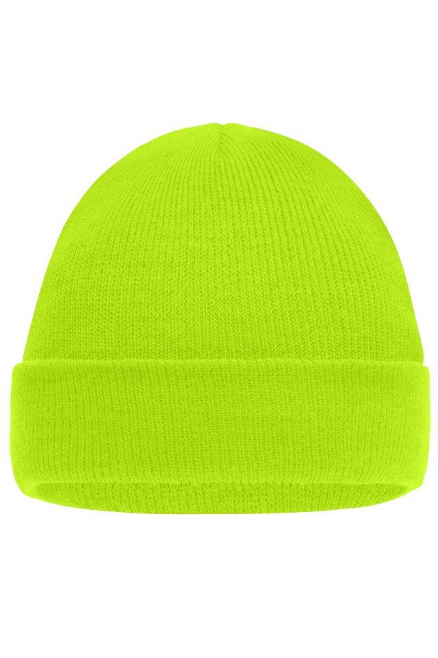 Knitted Cap for Kids Klassische Kinder-Strickmütze gelb/neon, Gr. one size