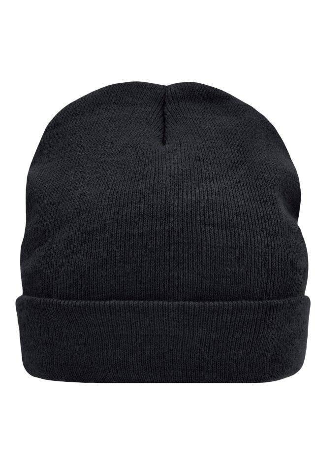 Knitted Cap Thinsulate™ Wärmende Strickmütze mit Zwischenfutter aus Thinsulate™ schwarz, Gr. one size