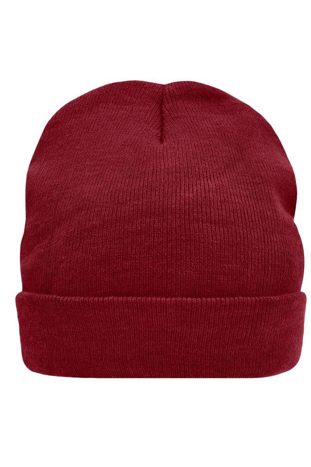 Knitted Cap Thinsulate™ Wärmende Strickmütze mit Zwischenfutter aus Thinsulate™ rot/weinrot, Gr. one size