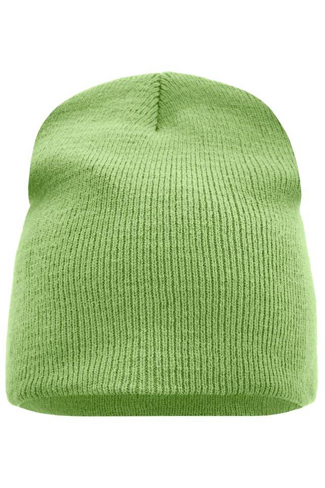 Beanie No.1 Enganliegende Strickmütze ohne Umschlag grün, Gr. one size