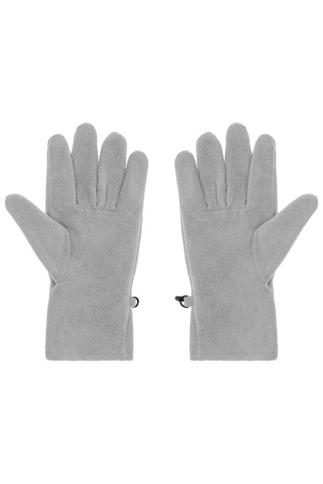 Microfleece Gloves Wärmende Fleece Handschuhe für Damen und Herren grau, Gr. S/M