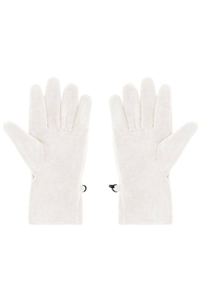 Microfleece Gloves Wärmende Fleece Handschuhe für Damen und Herren weiß, Gr. L/XL