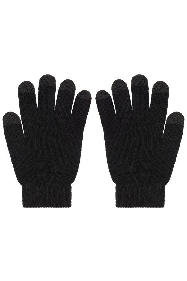 Touch-Screen Knitted Gloves Funktionale Strickhandschuhe schwarz, Gr. L/XL