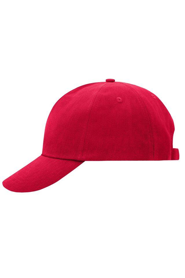 5 Panel Cap Klassisches 5 Panel Cap aus heavy brushed Cotton rot, Gr. one size