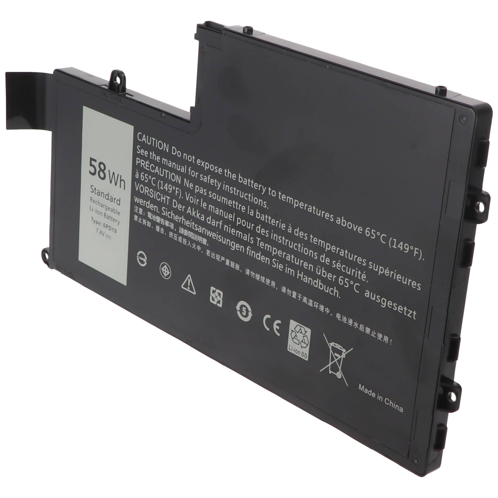 Akku passend für Dell Latitude 3450, Li-ion, 7,4V, 7840mAh, 58Wh