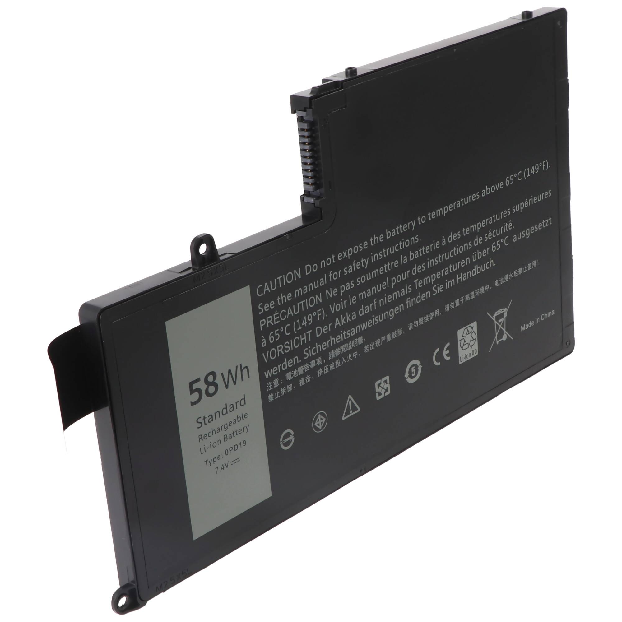 Akku passend für Dell Latitude 3450, Li-ion, 7,4V, 7840mAh, 58Wh