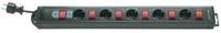REV Ritter Supra-Line 00145071 - Steckdosenleiste 5-fach 3.7m schwarz mit Schalt