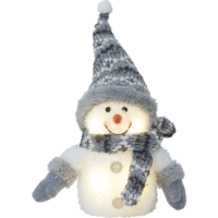 Schneemann mit grauer Mütze DEKO-FIGUR JOYLIGHT Schneemann mit grauer Mütze DEKO-FIGUR JOYLIGHT