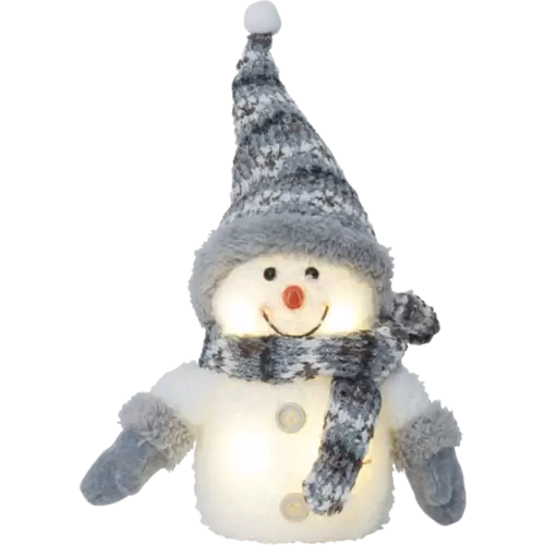 Schneemann mit grauer Mütze DEKO-FIGUR JOYLIGHT Schneemann mit grauer Mütze DEKO-FIGUR JOYLIGHT