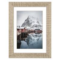Hama Oslo, Einzelbilderrahmen, Glas, MDF-Platten, Eiche, Tisch, Wand, 9 x 13 cm, Nachdenklich