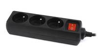 Gembird EG-PSU3F-01 surge protector 3 AC outlet s 230 V 0.6 m Black