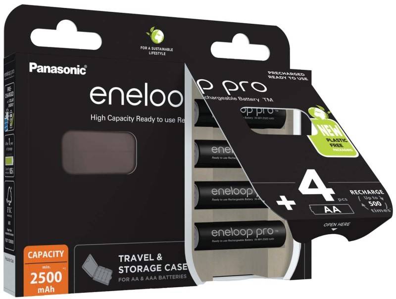 10 Stück Hückmann Akku Mignon AA eneloop BK-3HCDEC4BE(VE4)