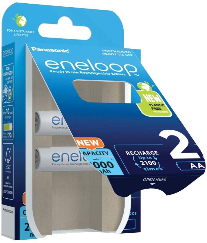 20 Stück Hückmann Akku Mignon AA eneloop BK-3MCDE/2BE(VE2)