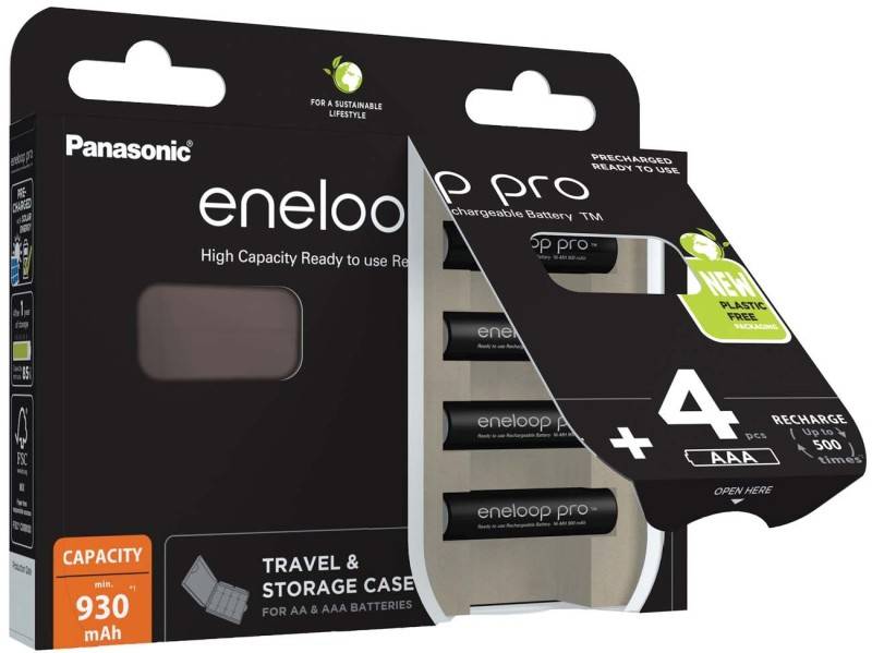 10 Stück Hückmann Akku Micro AAA eneloop pro BK-4HCDEC4BE(VE4)